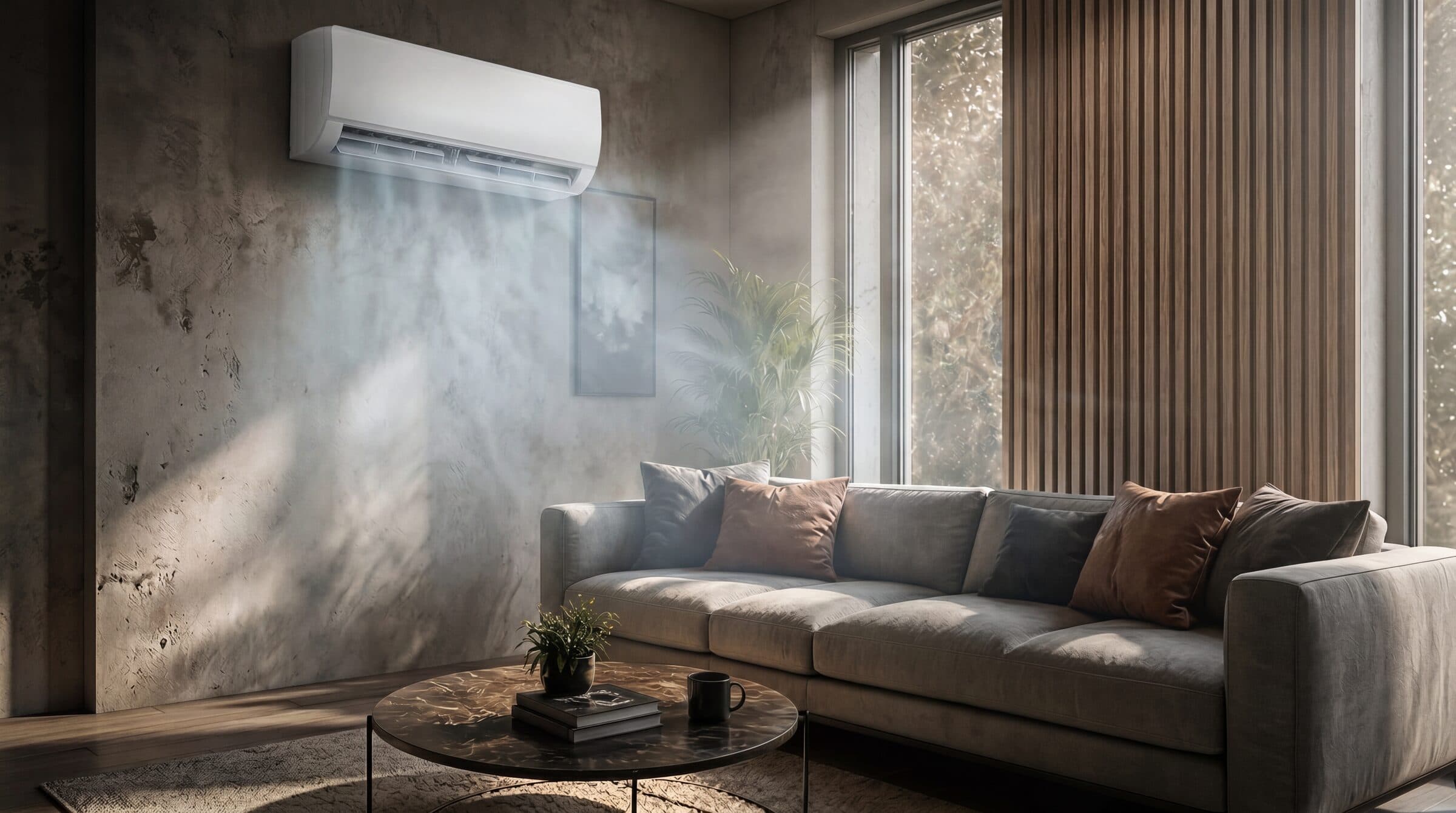 Ar condicionado a climatizar uma sala